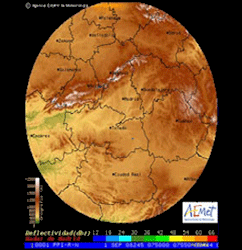 Radar de lluvia en Castilla la Mancha