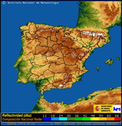 Radar de lluvia en España